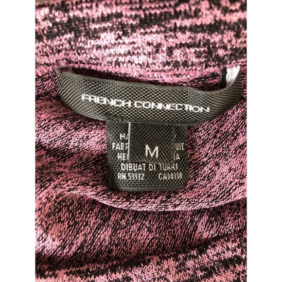 French Connection Sweeter Sweater Dress Long Sleeve Bodycon Mini Rose Bloom M - Picture 6 of 9